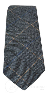 Herrslips i tweed med fiskbensmönster, texturerad Marc Darcy, klassisk vintage, retro, Scottblå