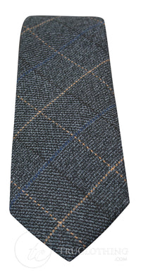 Herrslips i tweed med fiskbensmönster, texturerad Marc Darcy, klassisk vintage, retro, Scottblå