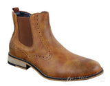 Herr Vintage Brogue Ankelstövlar - Cavani Fox