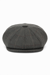 Herrhatt i vintage-tweed med Peaky Blinders-motiv