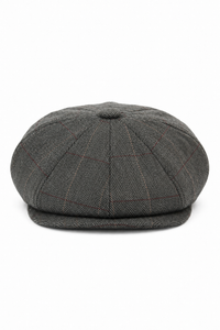 Herrhatt i vintage-tweed med Peaky Blinders-motiv