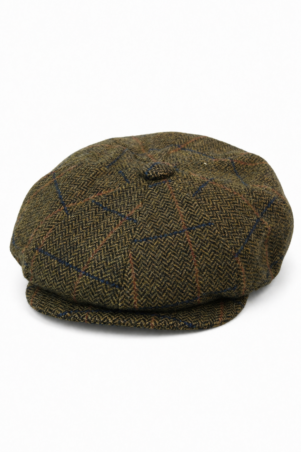 Herrhatt i vintage-tweed med Peaky Blinders-motiv