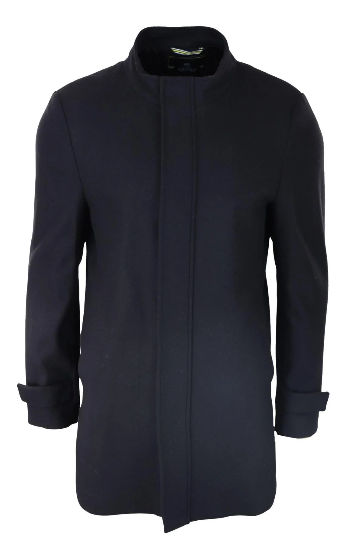 Herr 3/4 Lång Överrock Svart Jacka Avtagbar Huva Smart Casual Vinter Varm Ull