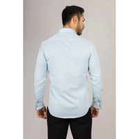 Herrgrön oxfordskjorta med dubbel manschett