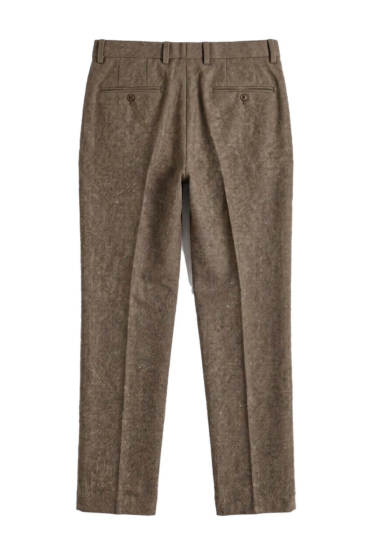 Oscar - Herrbyxor i brun tweed i ullblandning
