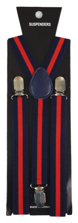 Randiga klassiska byxhängslen för män