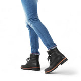 P03 Aviator - Herr Svarta Läderkängor