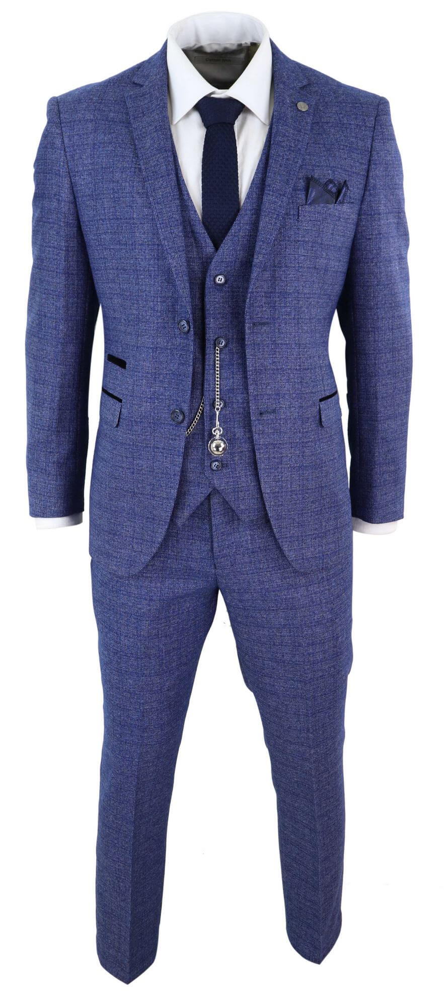 Herrfickur i tweed med 3 delar och rutig kostym, skräddarsydd passform, Peaky Blinders