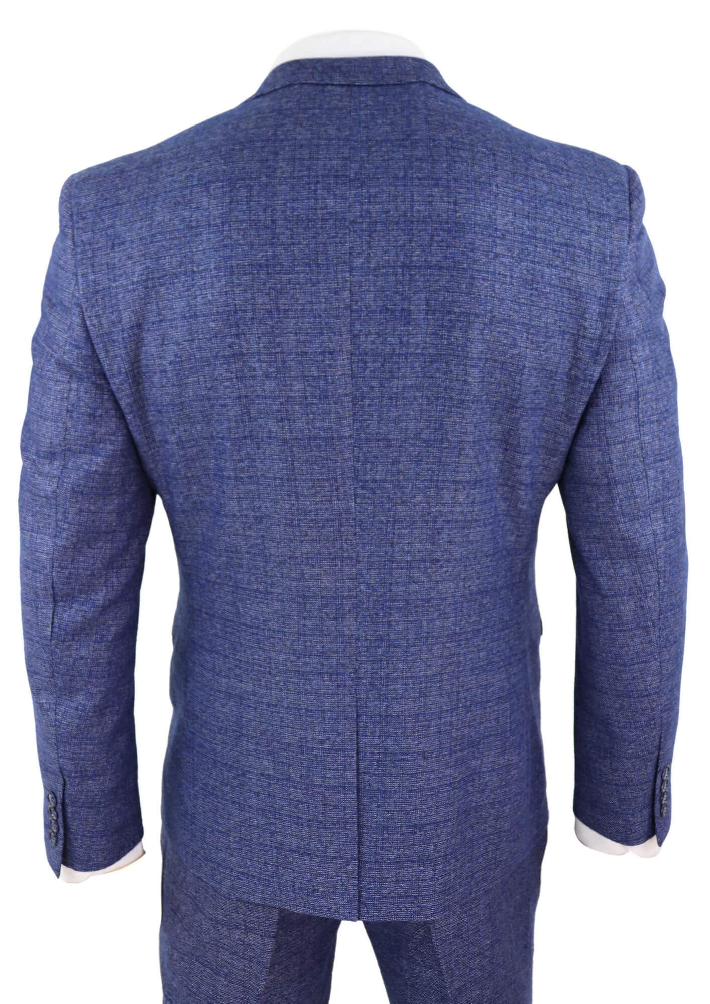 Herrfickur i tweed med 3 delar och rutig kostym, skräddarsydd passform, Peaky Blinders
