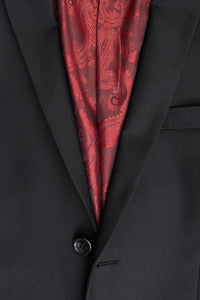 Paul Andrew Parker - Herr 3-delad svart skräddarsydd kostym med klassisk dörr, sörjande begravning