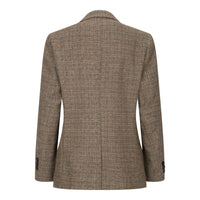 Pojkar 3-delad brun kostym i tweed, rutig vintage-stil, skräddarsydd passform, 1920-tal