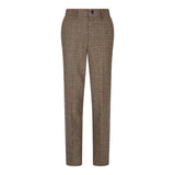 Pojkar 3-delad brun kostym i tweed, rutig vintage-stil, skräddarsydd passform, 1920-tal