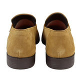 Herr Slip On Loafers Bruna Tofsar Äkta Mocka Smart Casual Klänning Klassisk Bil