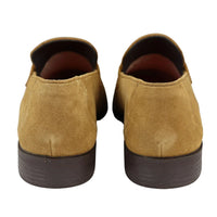 Herr Slip On Loafers Bruna Tofsar Äkta Mocka Smart Casual Klänning Klassisk Bil