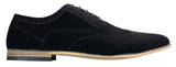 Patron 238 Herr Mocka Läder Brogues Smart Casual Röd Brun Marinblå Svarta Snörskor Retro