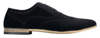 Patron 238 Herr Mocka Läder Brogues Smart Casual Röd Brun Marinblå Svarta Snörskor Retro