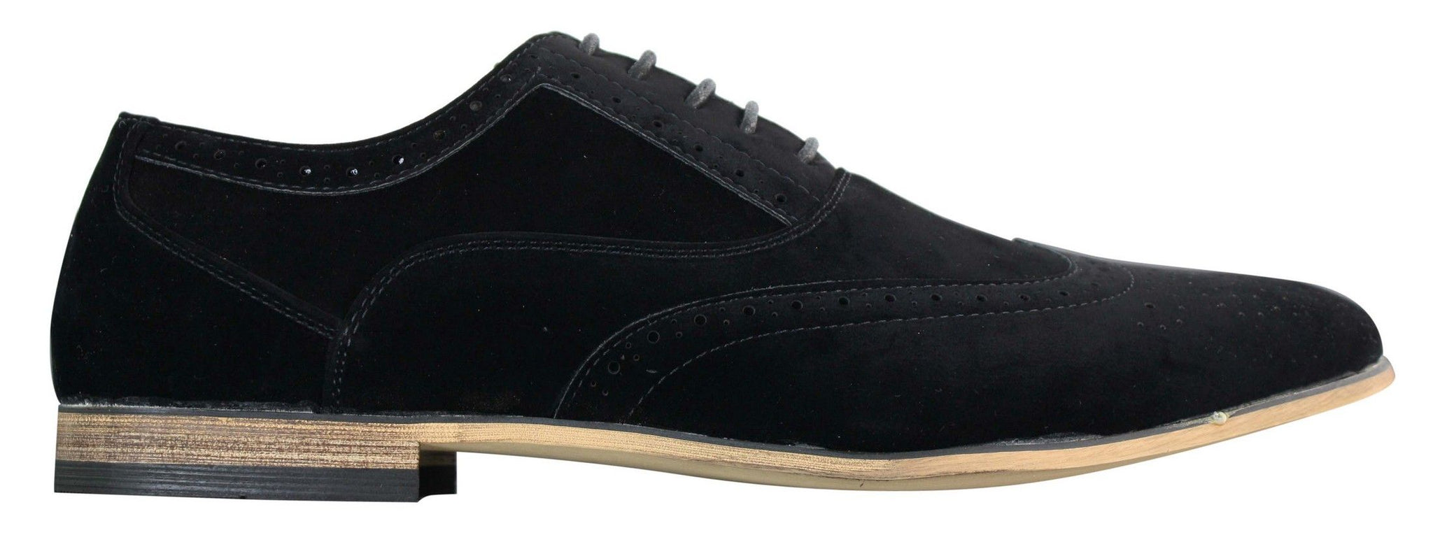Patron 238 Herr Mocka Läder Brogues Smart Casual Röd Brun Marinblå Svarta Snörskor Retro