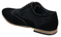 Patron 238 Herr Mocka Läder Brogues Smart Casual Röd Brun Marinblå Svarta Snörskor Retro