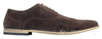 Patron 238 Herr Mocka Läder Brogues Smart Casual Röd Brun Marinblå Svarta Snörskor Retro