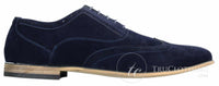 Patron 238 Herr Mocka Läder Brogues Smart Casual Röd Brun Marinblå Svarta Snörskor Retro