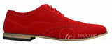 Patron 238 Herr Mocka Läder Brogues Smart Casual Röd Brun Marinblå Svarta Snörskor Retro