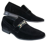 Patron 239 Mocka Herrskor Mocka Spänne Slip On Loafers Smart Casual Marinblå Brun Svart PU