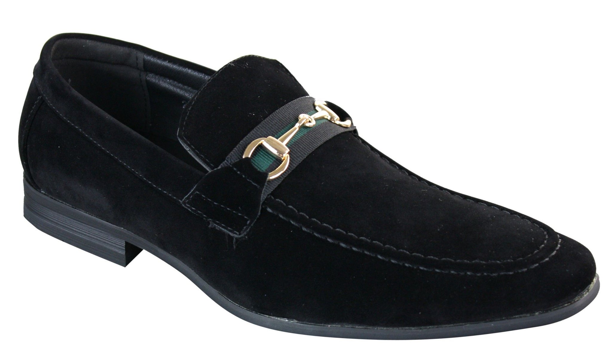 Patron 239 Mocka Herrskor Mocka Spänne Slip On Loafers Smart Casual Marinblå Brun Svart PU