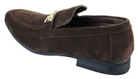 Patron 239 Mocka Herrskor Mocka Spänne Slip On Loafers Smart Casual Marinblå Brun Svart PU