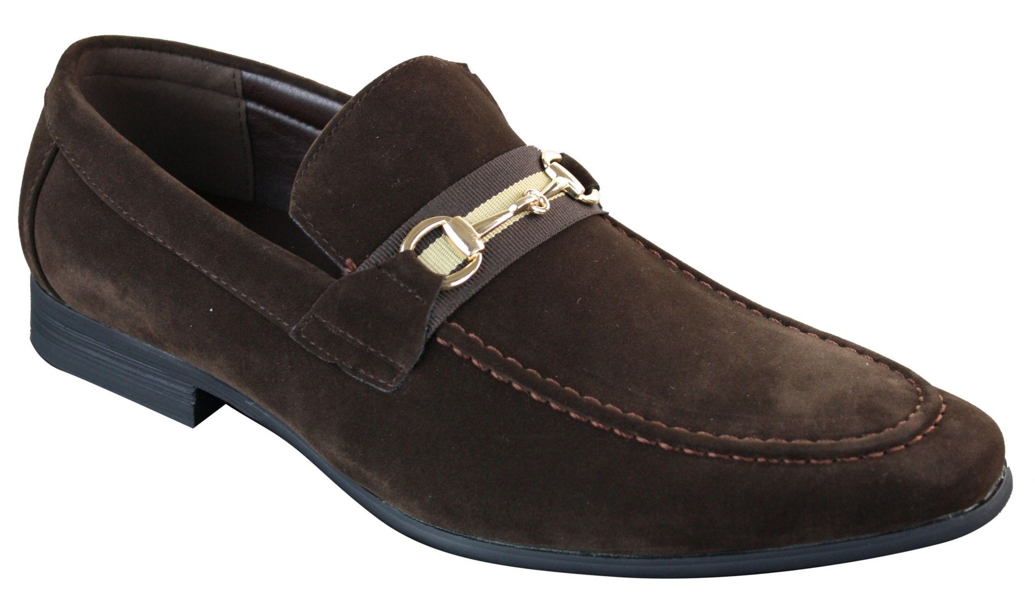 Patron 239 Mocka Herrskor Mocka Spänne Slip On Loafers Smart Casual Marinblå Brun Svart PU