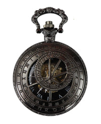 Automatisk mekanisk vintage fickur svart färg