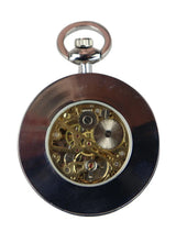 Automatisk mekanisk vintage fickur i silver