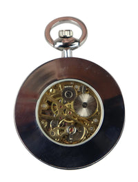 Automatisk mekanisk vintage fickur i silver