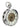 Automatisk mekanisk vintage fickur i silver