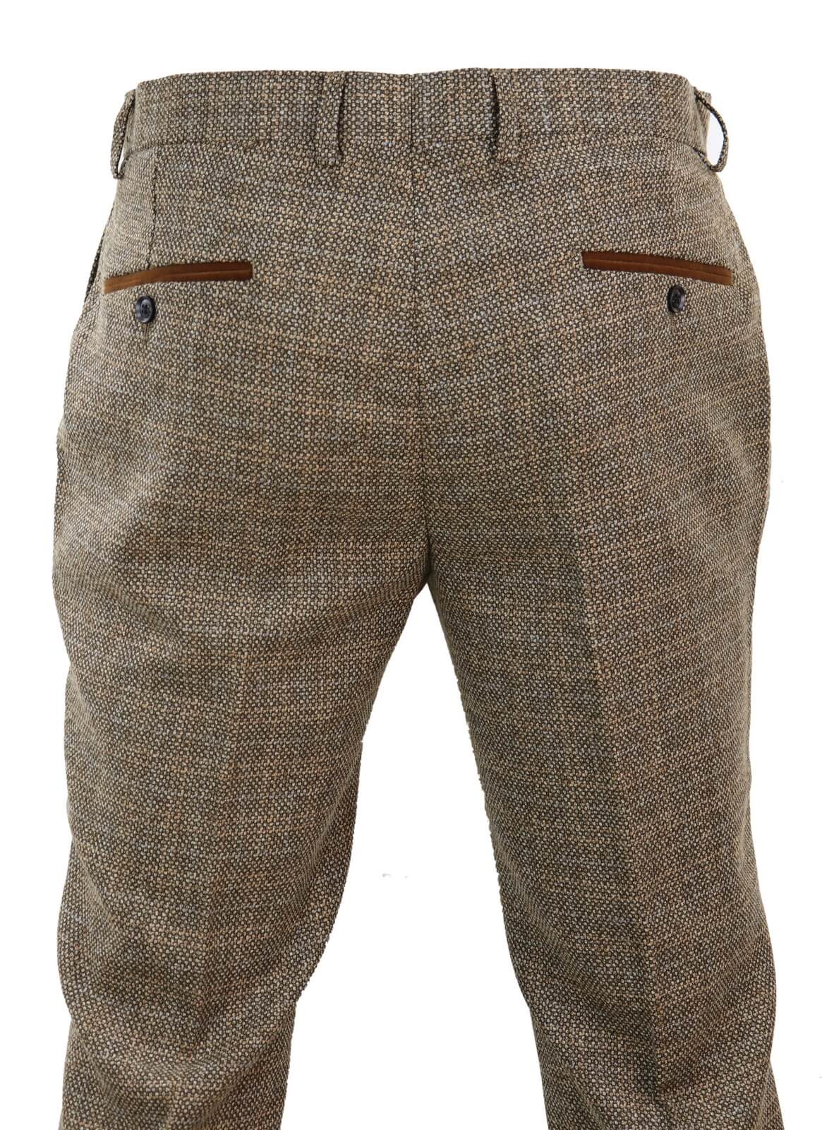 Ralph - Herrbyxor i tweed i brunt