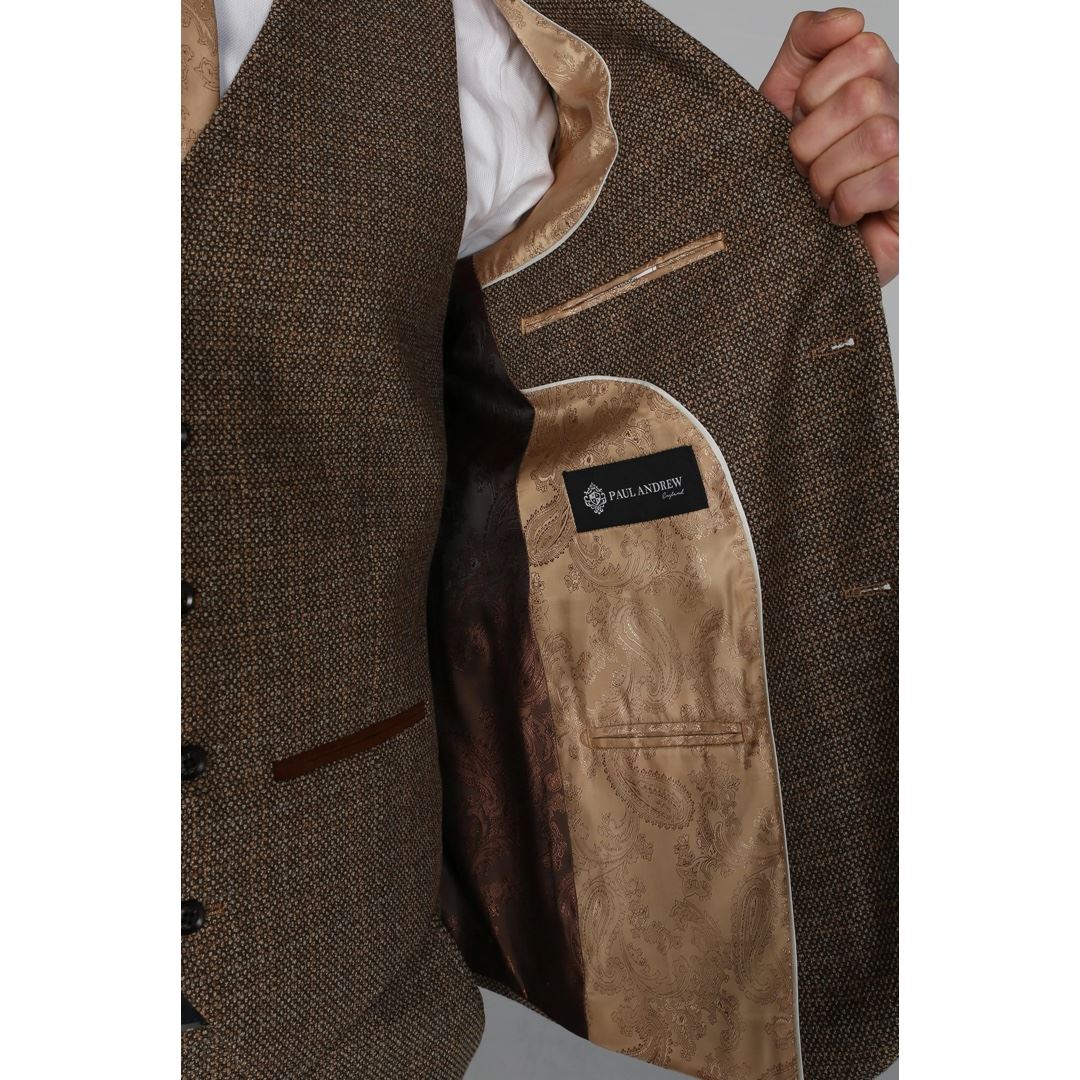 Ralph - Herrkavaj i tweed, brun