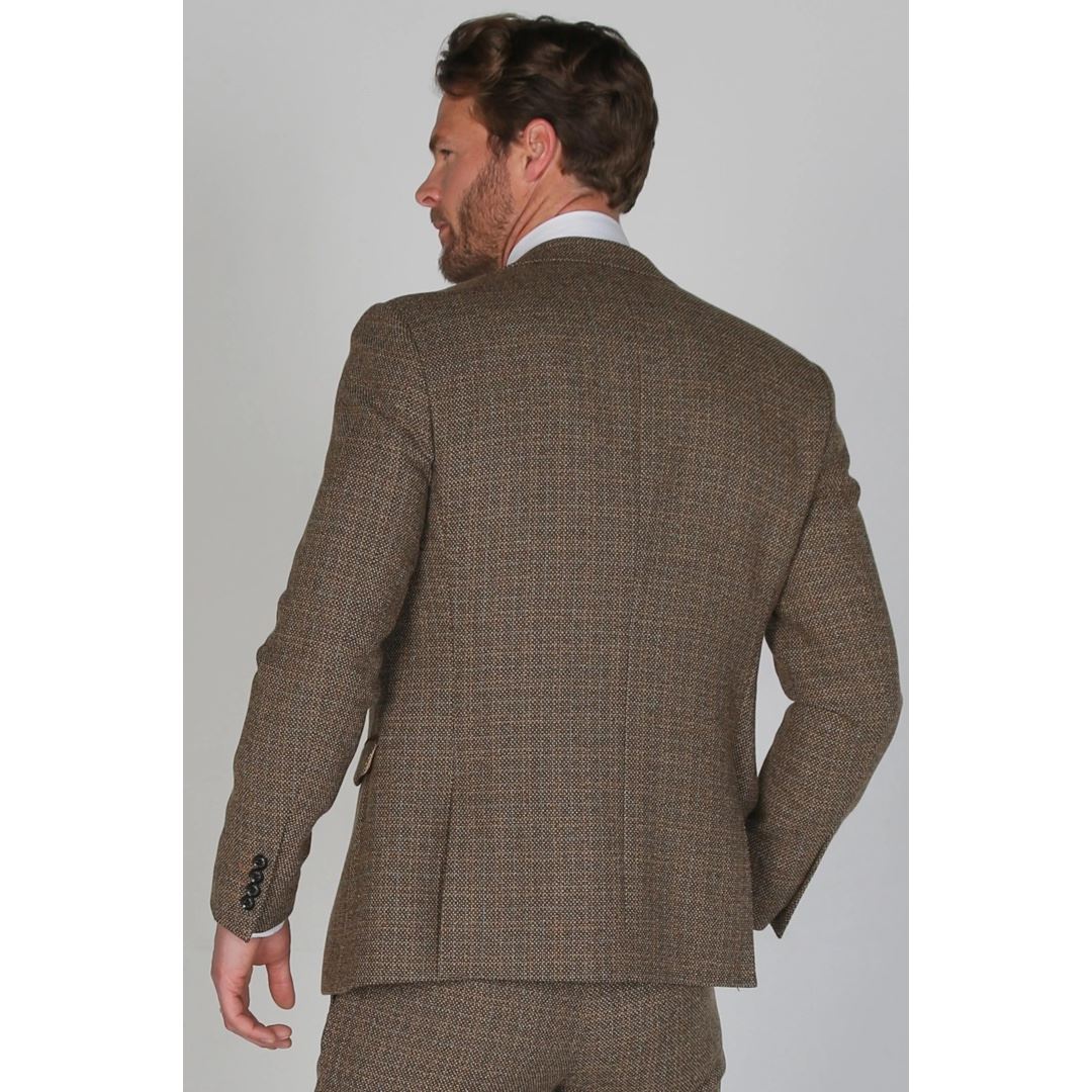 Ralph - Herrkavaj i tweed, brun