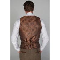 Ralph - Herrväst i tweed, brun