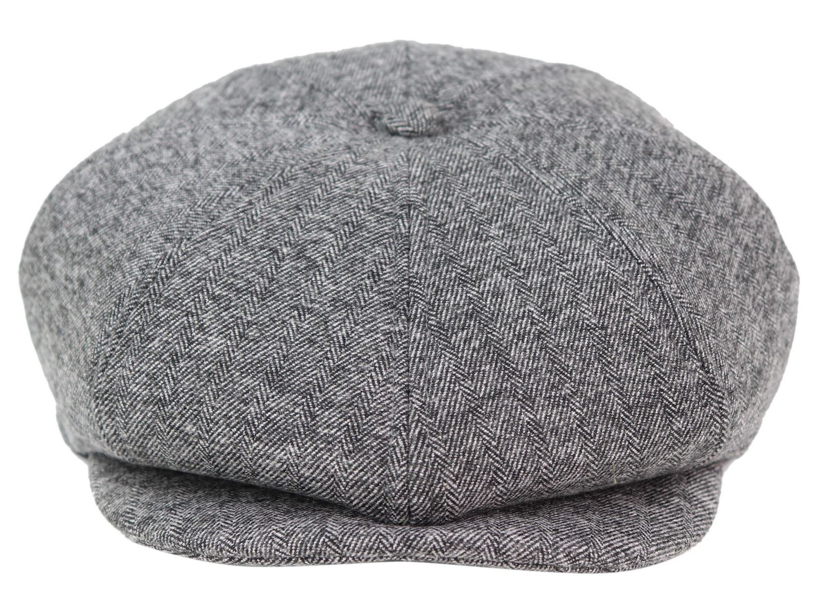 Herr Grå Tweed 8 Panel Peaky Blinders Hatt - Marc Darcy Rayford