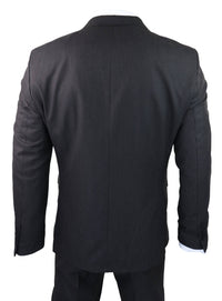 Svart Randig 3-delad kostym - RC20-02