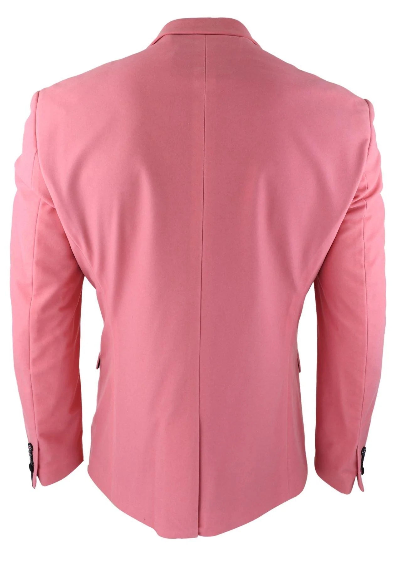 Herr Sammetskavaj Smokingkavaj Svart Satinslag Pastellrosa