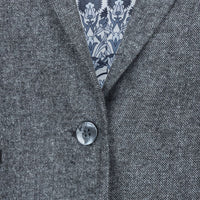 Damväst Kostym Ull Tweed Armbågslapp 1920-tals Vintage Klassisk Grå