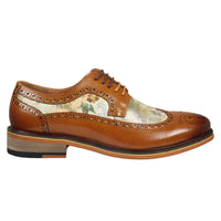 Scott - Herr Bruna Iconic Print Läder Brogues