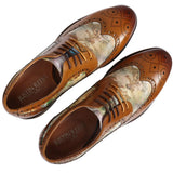 Scott - Herr Bruna Iconic Print Läder Brogues