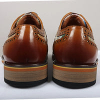 Scott - Herr Bruna Iconic Print Läder Brogues