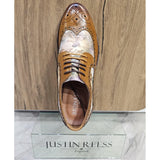 Scott - Herr Bruna Iconic Print Läder Brogues