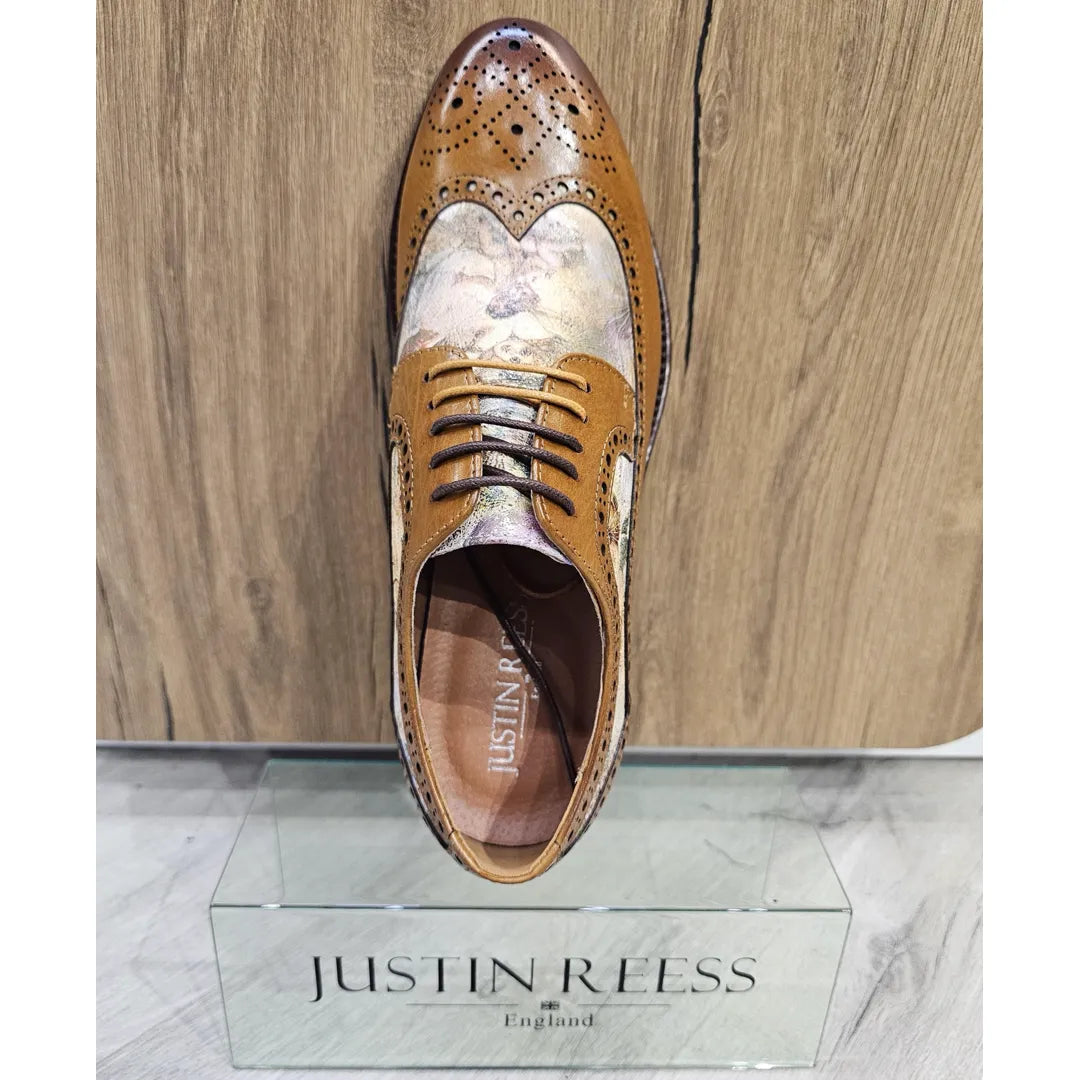 Scott - Herr Bruna Iconic Print Läder Brogues