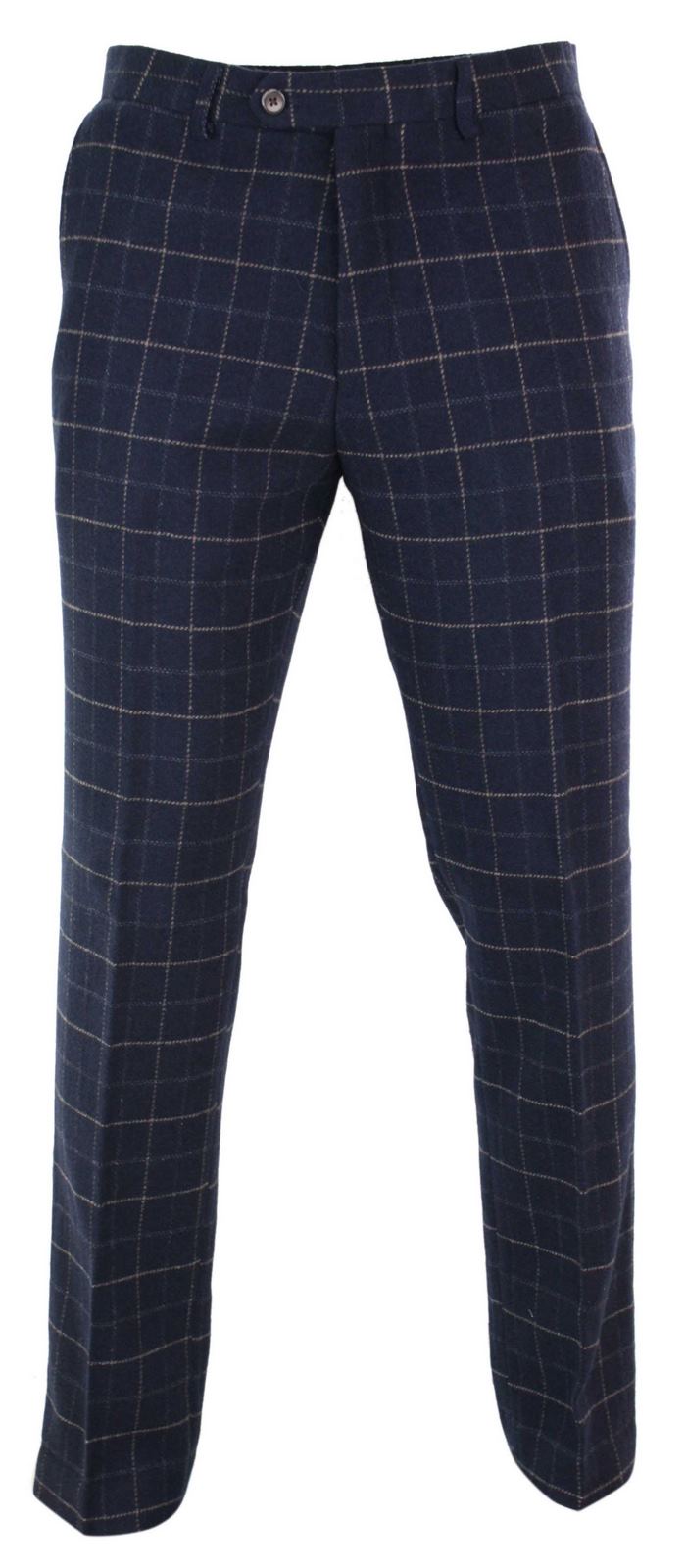 Cavani Shelby - Herr Klassiska Tweedrutiga Vintage Peaky Blinders Byxor