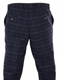 Cavani Shelby - Herr Klassiska Tweedrutiga Vintage Peaky Blinders Byxor