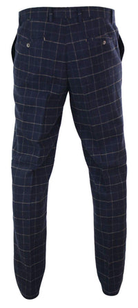 Cavani Shelby - Herr Klassiska Tweedrutiga Vintage Peaky Blinders Byxor