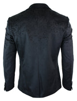 Marc Darcy Simon Herr Sammet Paisley Svart Kavaj Smoking Smokingkavaj Smart Casual